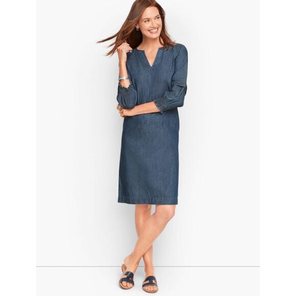 Talbots | Denim Shift Dress | Size 4 - Picture 1 of 11